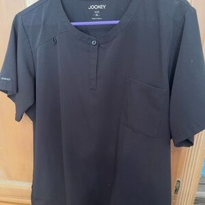 Jockey Women’s Scrub Set Black Henley Pocket Shirt and Pants